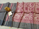 TUSSAR SILK PRINT SAREE